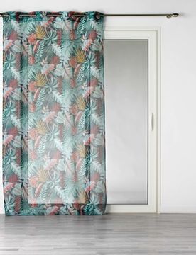 Vorhänge Panneau A Oeillets 140 X 240 Cm Voile Sable Imprime Jacala Bleu 140x240 Cm