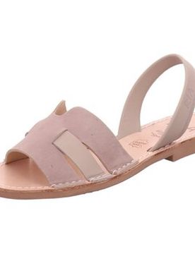 Flache Sandalen Sandaletten 40341-2-S2-Taupe