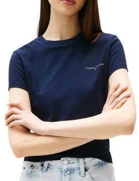 T-Shirt Slim Linear Dw0dw21164 Eu S;Eu M;Eu Xl Female
