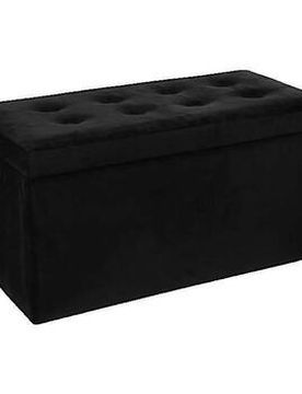 Sitzkissen Pouf Lysandre Pliable Double Velours Noir