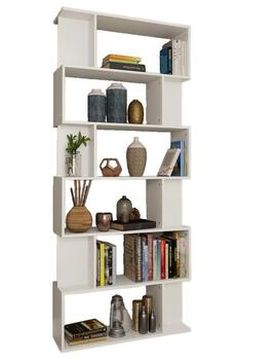 Wandregale Bibliothèque Blanc Bois D'Ingénierie 80x24x192 Cm Einheitsgrösse