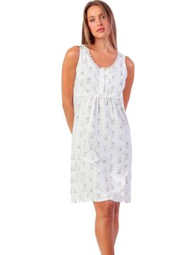 Pyjamas/ Nachthemden Ärmelloses Nachthemd White And Grey Eu S;Eu M;Eu L;Eu 3xl Female