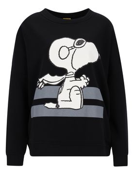 SWEATER COTTON MIX SNOOPY schwarz-S female
