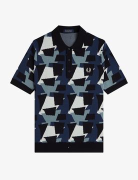 FRAGMENT JACQUARD KNIT SHIRT male