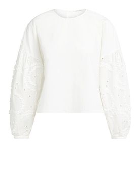 Bluse mit bestickten ?rmeln female