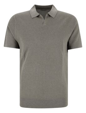 POLO OPEN COLLAR SS M GREEN male