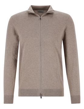 XXL CARDIGAN FULL ZIP BEIGE male