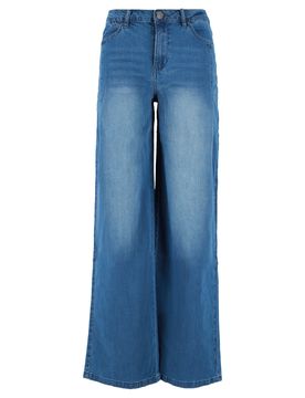 S Wide Leg Pleat air denim female