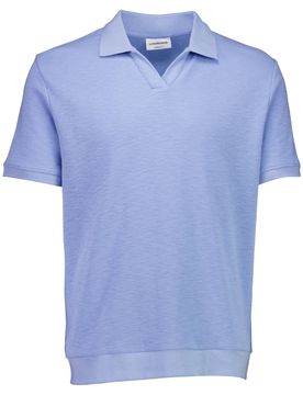 Open collar structure rib polo male