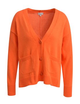 CARDIGAN WITH V-NECK AND PLACKET AT feale