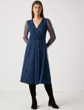 Printed Mesh Dress female