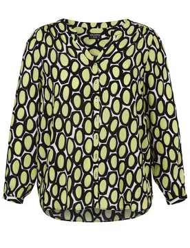 Bluse V-Ausschnitt 1/1 Arm Druck female