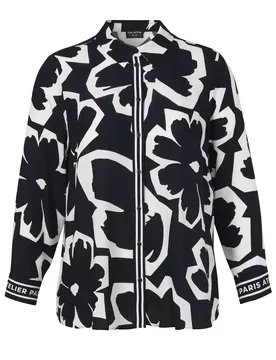Bluse Hemdkragen 1/1 Arm Druck female