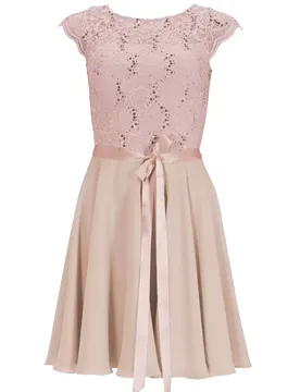 Cocktailkleid aus Spitze und Chiff female