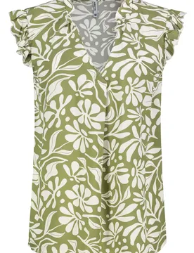 DOB Bluse, Rundhalsauschnitt mit Rü female