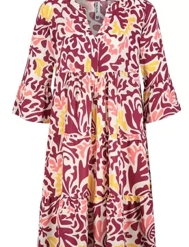 Kleid mit Volant,midi,3/4 Ärmel mi female