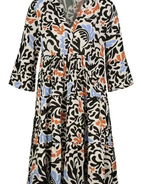 Kleid mit Volants,midi,3/4 Ärmel mi female