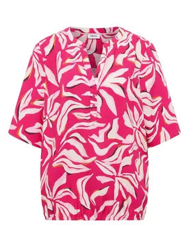 TOS Splitneck Print Blouse female