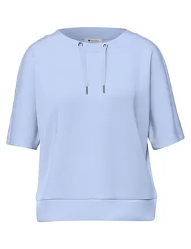 LTD QR silk look shirt w.draw female
