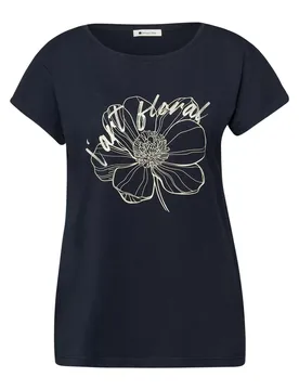 Flower artwork shirt female