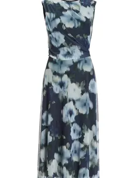 Midi Kleid aus weichem Mesh mit Ika female