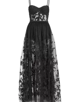 Tüllkleid mit semitransparentem Roc female
