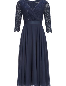Cocktailkleid aus Material-Mix female