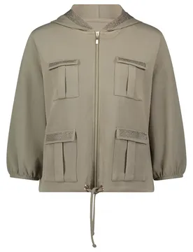 Sweat Jacke Kurz 3/4 Arm female
