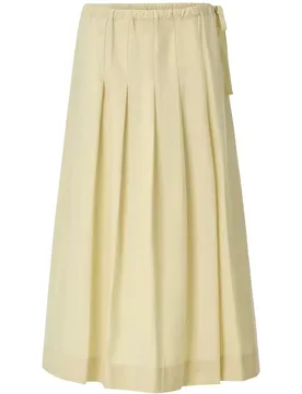Midi cotton skirt female
