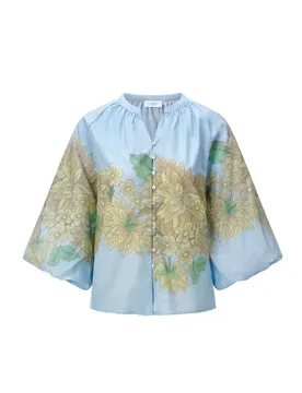 Blouse with place print female
