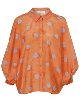 Bluse Hemdkragen 3/4 Arm Druck female