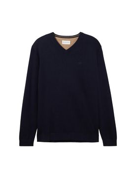 XL basic v-neck knit male