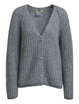HAIRY RAGLAN V-NECK CARDIGAN female