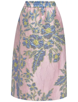 MIDI SKIRT W ELASTIC WAIST female