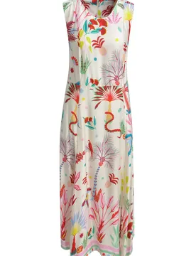SLEEVELESS ROUNDNECK MIDIDRESS female
