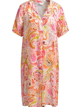 DRESS W NECKPANEL AND PLACKET, 1/2 female