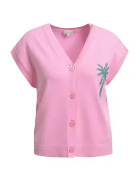 SLEEVE ROUNDNECK CARDIGAN AE BU female