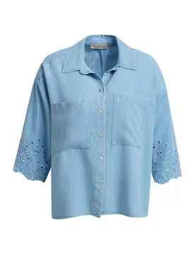 LYOCELL DENIM BLOUSE EMBROIDERY female