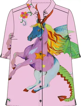 SHRT BLOUSE WITH 1/2 SLEEVES female