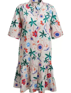 SHORT COLLAR DRESS VOLANT HE feale