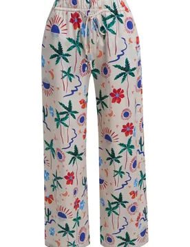 PRINTED COTTON PANTS female