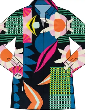 BLOUSE W COLLAR AND PLACKET AE 1/1 female