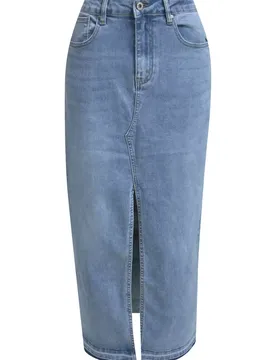 DENIM SKIRT WITH SLIT female