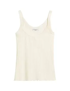 T-hirt, LL, Pointelle Rib, V-Neck female