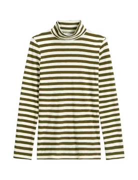 T-hirt, LL, Turtleneck, YD-tripe female