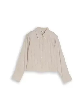 Linen mix shirt with ribbon female