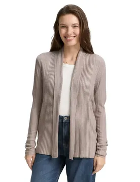 XXL knit rib cardigan female