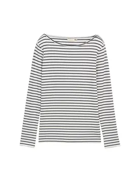 T-shirt striped boatneck female