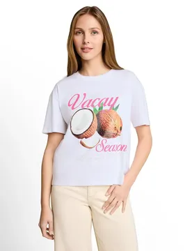 XS boxy T-shirt with print female
