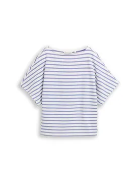 Striped batwing T-shirt female